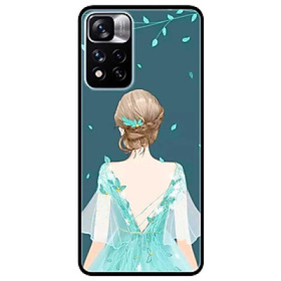 Ốp lưng dành cho Xiaomi Redmi Note 11 Pro 5G ( Bản Nội Địa ) mẫu Cô Gái Nền Xanh