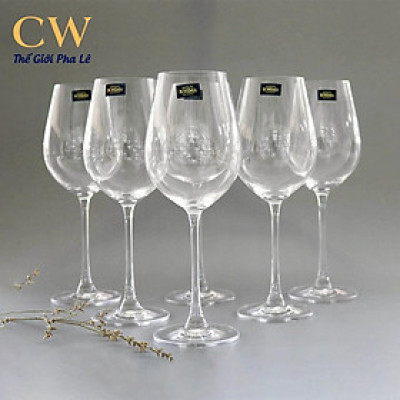 Ly Rượu Vang Đỏ Pha Lê Tiệp Crytalite Bohemia Columba 500ml