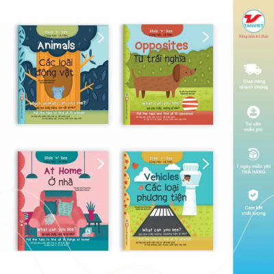 Sách Tương Tác Song Ngữ Việt Anh - Slide And See At Home - Ở Nhà - Tân Việt Books