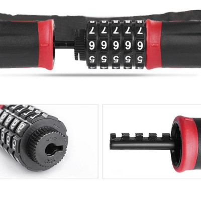 Khóa xích xe đạp bọc vải dù chống trộm