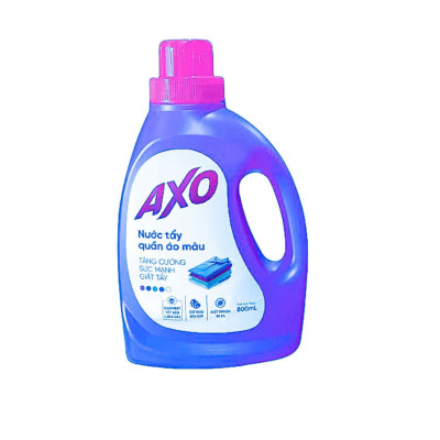 Nước Tẩy Quần Áo Màu Axo Xanh Dương Hương Tươi Mát Chai 800ml