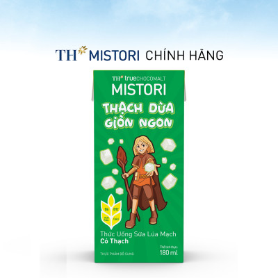Thùng 48 hộp thức uống Sữa Lúa mạch Có Thạch TH true CHOCOMALT MISTORI 180 ml (180 ml x 48)