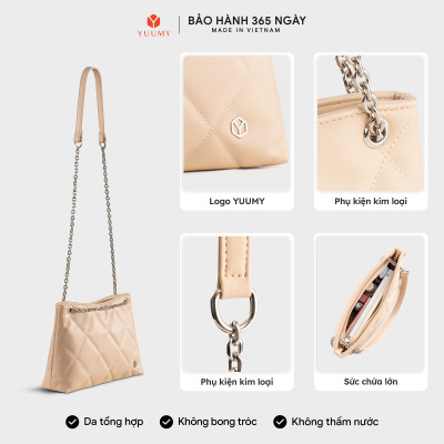 Túi Yuumy ( Thời trang nữ chần bông quả trám size 28 - Túi đeo chéo da Seasand YN280 )