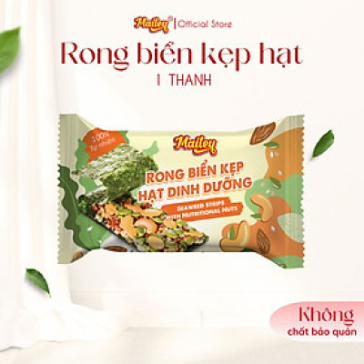 Rong biển kẹp hạt dinh dưỡng Mailey Hộp 120g - hỗ trợ ăn kiêng giảm cân, bánh ngũ cốc dinh dưỡng