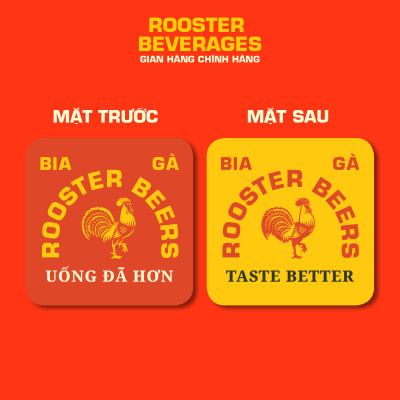 Set 6 lót ly giấy Rooster Beers