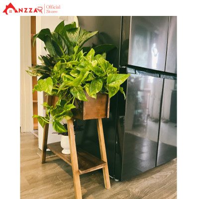 Chậu gỗ trồng cây, hoa, kệ trồng cây ban công-02