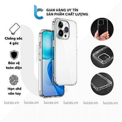 Ốp Lưng Trong Suốt IPHONE 15 Pro/ 15 Pro Max WIWU TPP-109 Chống Sốc 4 Góc, Mặt Lưng Chống Ố Vàng, Hạn Chế Bám Vân Tay - Hàng Chính Hãng