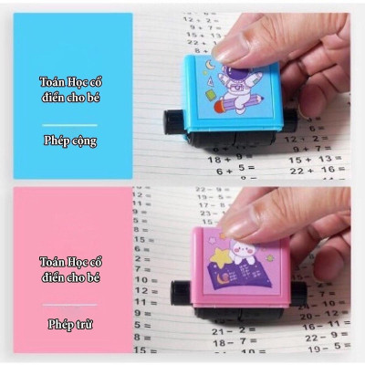 Máy In Con Lăn Tạo Phép Tính Cộng Trừ Nhân Chia Cho Bé Học Toán