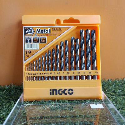 BỘ MŨI KHOAN KIM LOẠI 19 CHI TIẾT INGCO AKDB1195 - HÀNG CHÍNH HÃNG