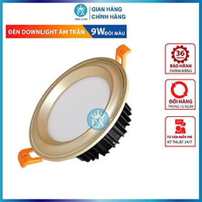 ĐÈN DOWLIGHT ÂM TRẦN 9W - LỖ KHOÉT 90mm 3 MÀU SIÊU SÁNG - ky46