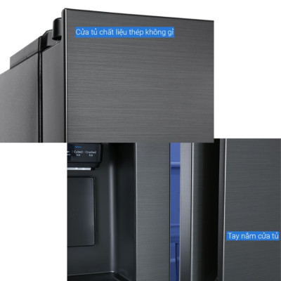Tủ lạnh Samsung Inverter 635 lít Side By Side RS64R5301B4/SV-Hàng chính hãng