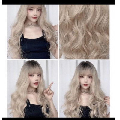 tóc giả nữ️freeship 50k️ tóc giả xoăn sóng cao cấp+ tặng lưới chùm tóc