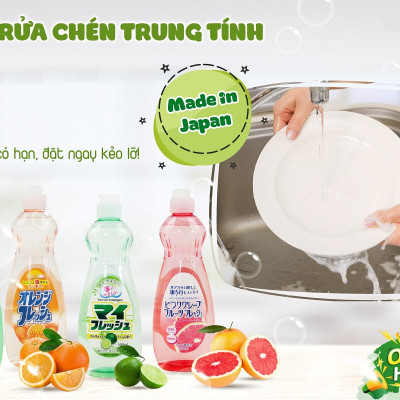 Nước rửa chén bát thiên nhiên, không hại da tay Nhật bản chính hãng