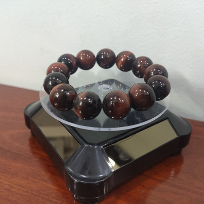 Vòng tay đá mắt cọp đỏ 16 ly, vòng tay chuỗi hạt đá phong thủy