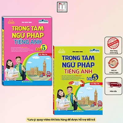 Sách - Global Success - Trọng Tâm Ngữ Pháp Tiếng Anh Lớp 5 - Có Đáp Án - Combo 2 Tập - Minh Thắng