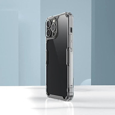 Ốp lưng TPU chống sốc lưng PC cường lực cho iPhone 15 Pro Max, 15 Pro, iP 15, 15 Plus hiệu Nillkin Nature Pro - Mỏng 0.6mm, đệm khí 4 góc, gờ bảo vệ camera - Hàng nhập khẩu