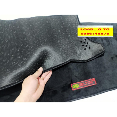 Thảm Taplo Chống Nắng Xe Kia Seltos 2023-2020 Mẫu Da Carbon, Nhung Cao Cấp