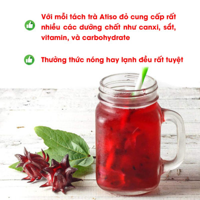 Hoa bụp giấm (Actiso đỏ) hữu cơ Hibiscus Flowers 100gr - Green Nature