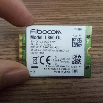 Card WWAN 4G Fibocom L850-GL dùng cho Laptop lenovo thinkad X280,T480,T480s,T580,P52, P52s - Hàng chính hãng