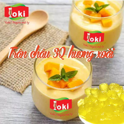 Combo Trân châu 3Q hương xoài Yoki và Trân châu 3Q hương việt quất Yoki
