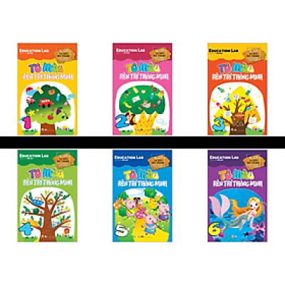Combo Tô Màu Rèn Trí Thông Minh - 6 Cuốn - Education Lab - Vanlangbooks