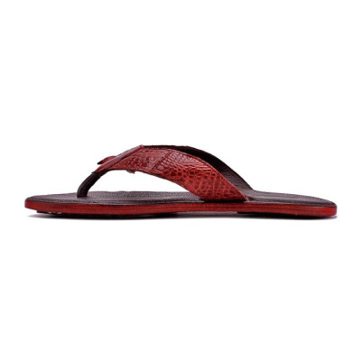 Dép nam da cá sấu móng tay màu đen, nâu đỏ, vàng bò, nâu đất HT7213-14-15-16