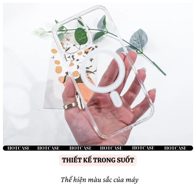 ốp lưng chống sốc sạc từ tính nam châm trong suốt cho iPhone 17 Pro Max / 17 Air / iP 17 Pro / 17 hiệu HOTCASE Magnetic N52 - Chống sốc 2m, túi khí ẩn 4 góc, chống va đập, độ trong full HD - Hàng nhập khẩu