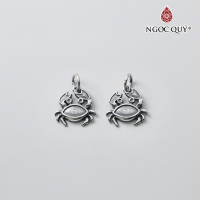 Charm bạc hình con cua treo - Ngọc Quý Gemstones