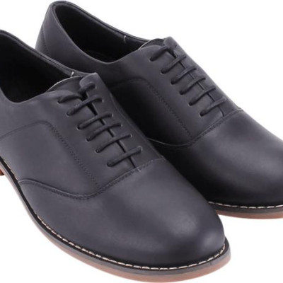 Giày Nam Thời Trang Cột Dây Huy Hoàng HT7711 - Đen