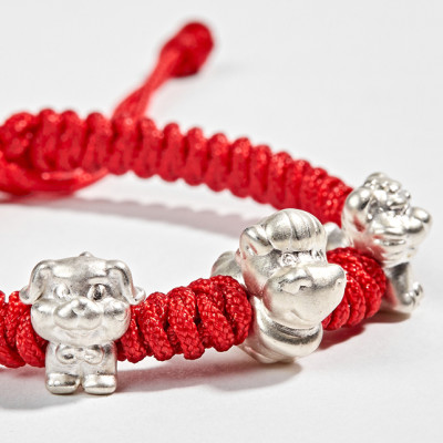 Vòng Thắt Dây Đỏ Tam Hợp Quý Nhân Dần Ngọ Tuất Ngọc Quý Gemstones