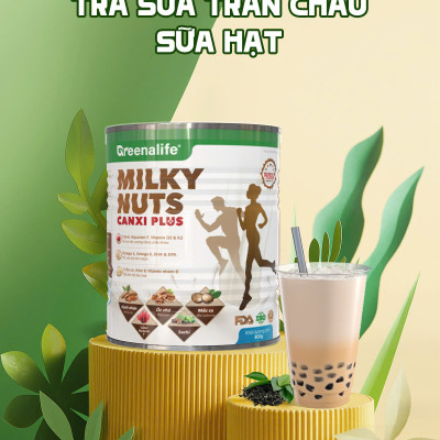 Sữa Hạt Dinh Dưỡng Canxi Plus Milky Nuts Greenalife - Hỗ Trợ Xương Khớp Chắc Khoẻ, Lợi Sữa Cho Mẹ Bầu, Sau Sinh, Dinh Dưỡng Cho Người Tiểu Đường, Người Già, Ăn chay, Ăn Kiêng, Giảm Cân, Eat Clean, Healthy