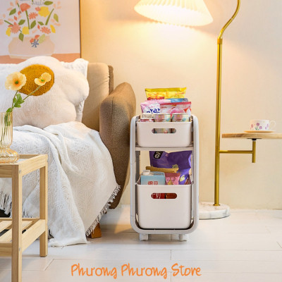 TỦ KỆ ĐỂ ĐỒ HÀN QUỐC ĐA NĂNG CÓ BÁNH XE NGĂN KÉO TRƯỢT CAO CẤP