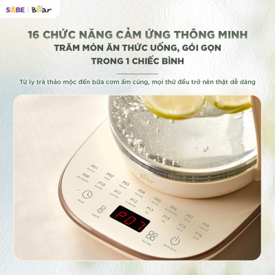 Ấm pha trà Bear 1.5L HK-5H15L96 Hàng chính hãng