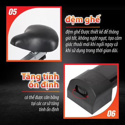 BG Xe đạp tập thể thao đa năng trong nhà Model S500 WHITE SPINING BIKE mới (hàng nhập khẩu)