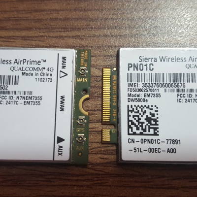 Card wwan 4G Sierra Wireless Dell DW5808e dùng cho laptop dell E5550, E7250, E7450, Venue 11 Pro - Hàng nhập khẩu