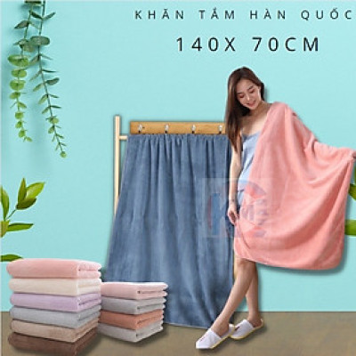 Khăn tắm bông Hàn Quốc  cuộn tròn , mềm mại cao cấp , thấm hút nhanh    ,  loại lớn 70 x  140cm  nhỏ gọn rất tiện dụng