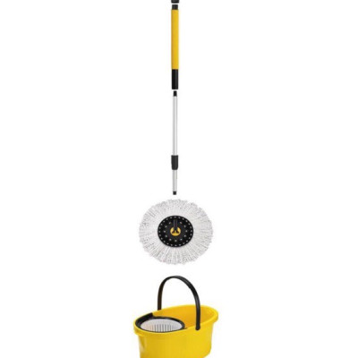 Bộ Lau Nhà 360 độ Omega Mop Plus công nghiệp (xô lớn + xe đẩy + xoay tay)