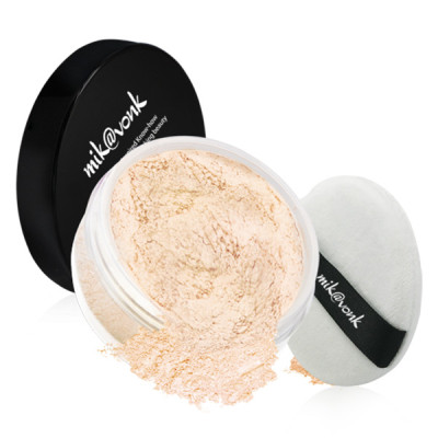Phấn phủ bột kiềm dầu Mik@vonk Blooming Face Powder Hàn Quốc 30g NB21 # Light Beige Pearl tặng kèm móc khoá 