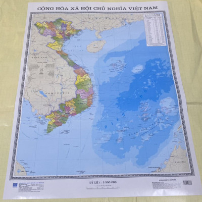Tranh Việt Nam 34 tỉnh thành ( Ép bóng đẹp - Size A1)
