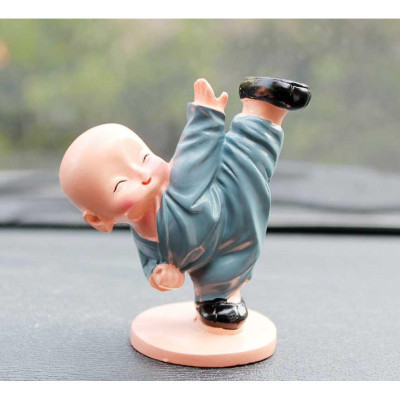 Bộ 4 Chú Tiểu Luyện Võ Siêu Đáng Yêu, 4 chú tiểu tập võ, trang trí ô tô, xe hơi, 4 chú tiểu đánh võ