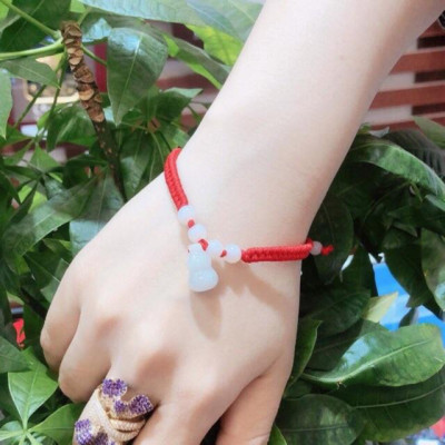 Vòng tay hồ lô dây đỏ may mắn đã khai quang