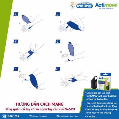Băng quấn cổ tay có xỏ ngón tay cái 75626-SPO Actimove Wrist Support