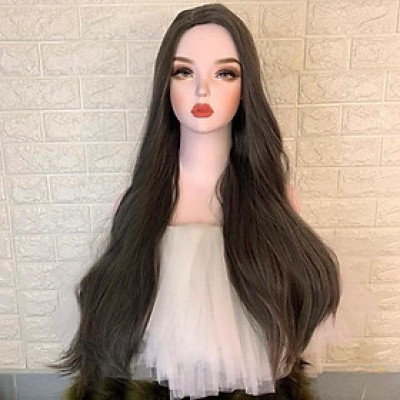 Tóc giả 2 mái ngôi 6/4 cao cấp- tặng lưới chùm tóc