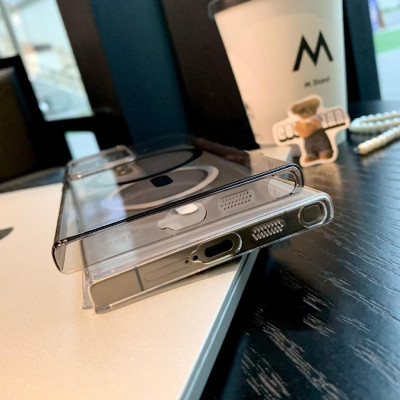 Ốp Lưng Từ Tính Cho Samsung Galaxy S24 Ultra / S25 Plus / S24 Plus / S23 Ultra Nhựa Cứng Trong Suốt Siêu Mỏng