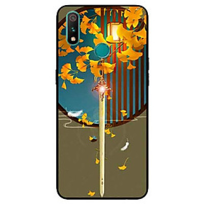 Ốp Lưng in cho Realme 3 Pro Mẫu Nền Kiếm Hoa Vàng - Hàng Chính Hãng