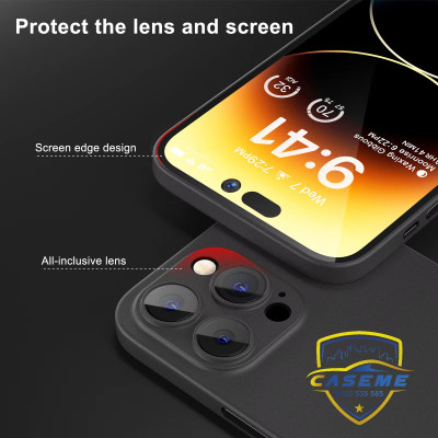 Ốp lưng dành cho iPhone 14 Pro Max, iPhone 14 Pro, iPhone 14 Plus, iPhone 14 hiệu MEMUMI lụa siêu mỏng 0.3mm, chống sốc, bảo vệ camera cao cấp - Hàng chính hãng