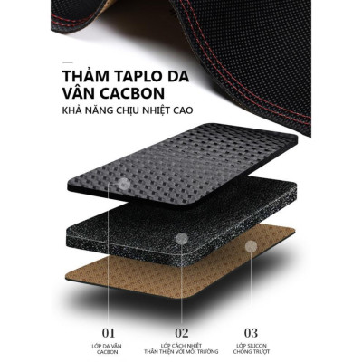 Thảm Taplo dành cho xe Vinfast Fadil Da Vân Carbon Cao Cấp, Chống Nóng Taplo Xe