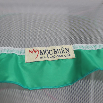 Mùng Chụp Màn Chụp Tự Bung Đỉnh Rộng Cao Cấp 1m6x2m có viền chân - Mộc Miên ( có 2 Cửa)