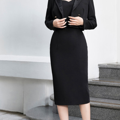 Set áo blazer & đầm hai dây Amare thiết kế cao cấp WHITE CHIC