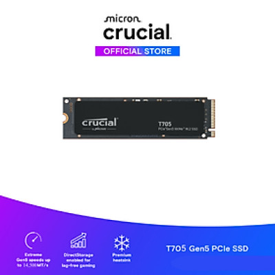 SSD Crucial T705 M.2 PCIe NVMe 2TB Gen5 - CT2000T705SSD3 - HÀNG CHÍNH HÃNG